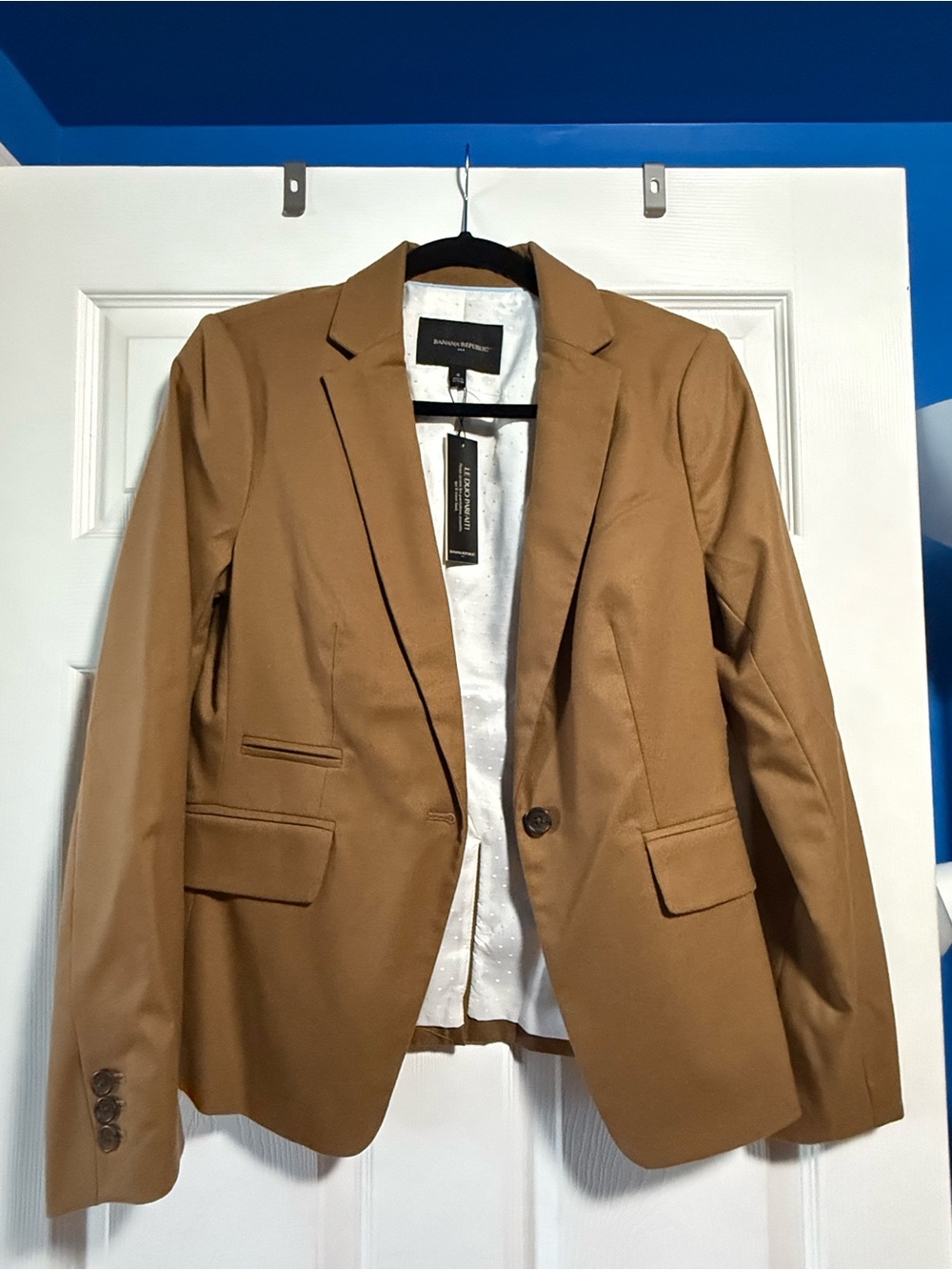 Banana Republic Camel Single-Button Blazer